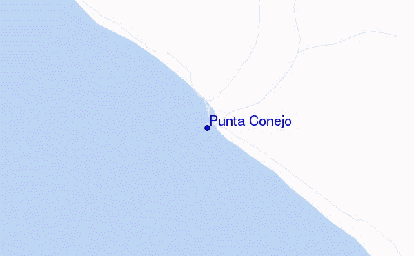 mapa de ubicación de Punta Conejo