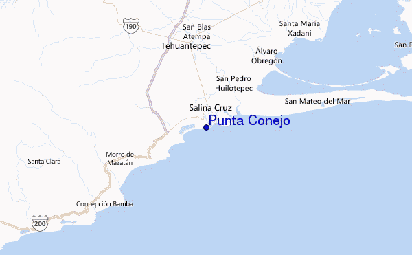 Punta Conejo Location Map