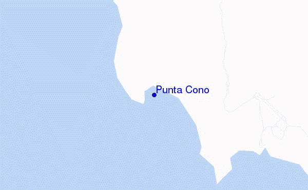 mapa de ubicación de Punta Cono