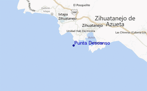 mapa de ubicación de Punta Descanso