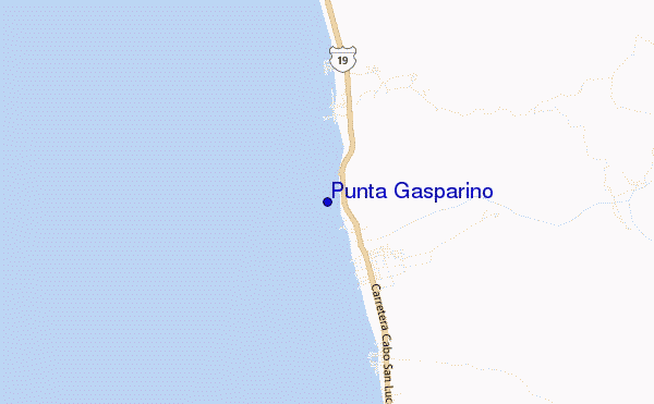 mapa de ubicación de Punta Gasparino