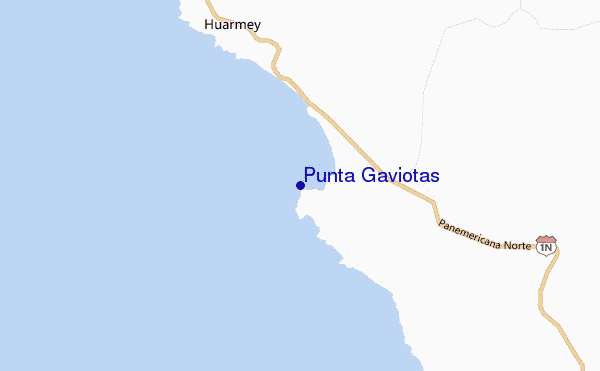 mapa de ubicación de Punta Gaviotas