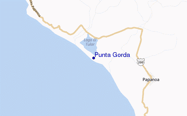 mapa de ubicación de Punta Gorda