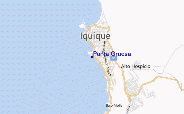 mapa de ubicación de Punta Gruesa