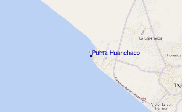 mapa de ubicación de Punta Huanchaco