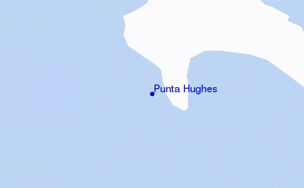 mapa de ubicación de Punta Hughes
