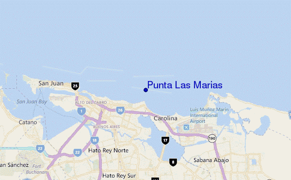 mapa de ubicación de Punta Las Marias