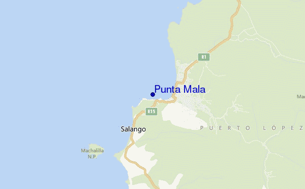mapa de ubicación de Punta Mala