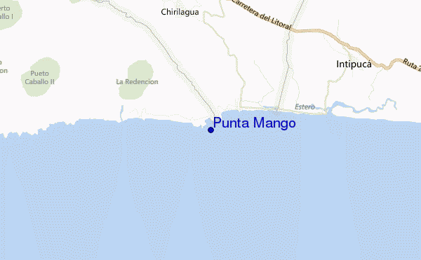 mapa de ubicación de Punta Mango