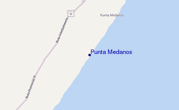 mapa de ubicación de Punta Medanos
