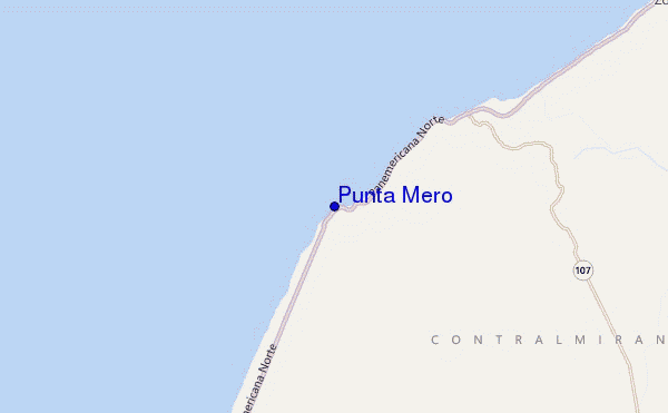 mapa de ubicación de Punta Mero