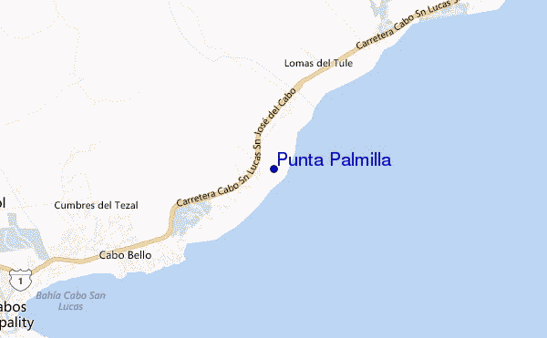mapa de ubicación de Punta Palmilla