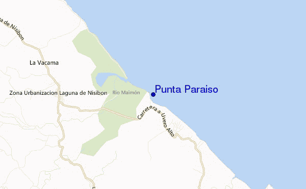 mapa de ubicación de Punta Paraiso