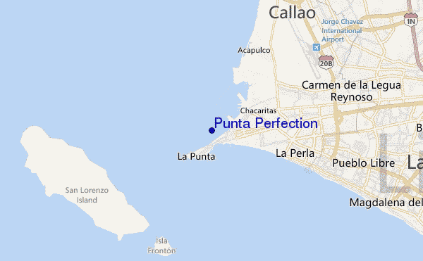 mapa de ubicación de Punta Perfection