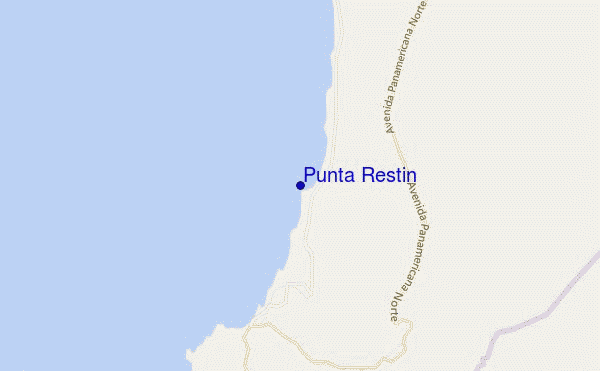 mapa de ubicación de Punta Restin