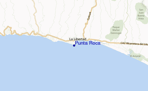 mapa de ubicación de Punta Roca
