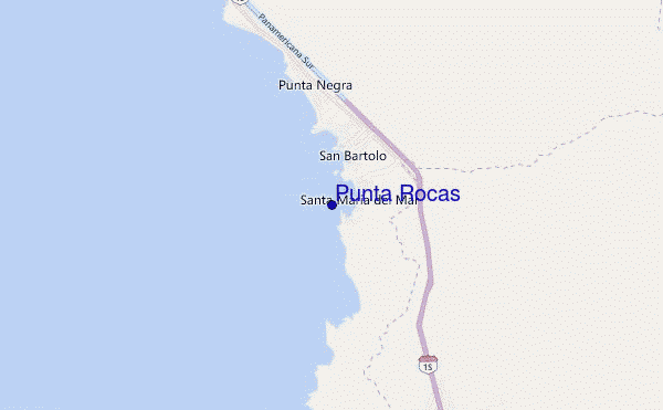 mapa de ubicación de Punta Rocas