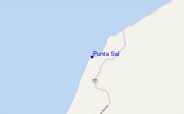 mapa de ubicación de Punta Sal
