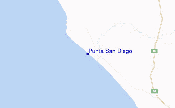 mapa de ubicación de Punta San Diego