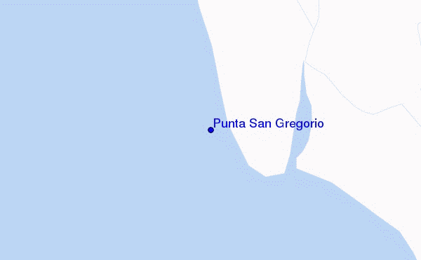 mapa de ubicación de Punta San Gregorio