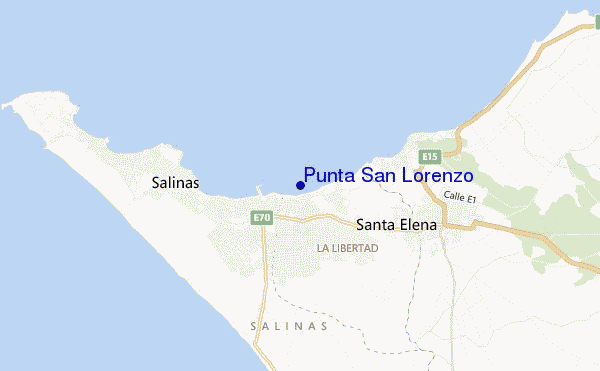 mapa de ubicación de Punta San Lorenzo