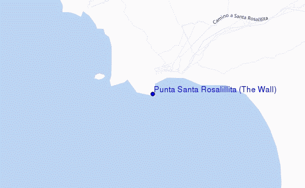 mapa de ubicación de Punta Santa Rosalillita (The Wall)