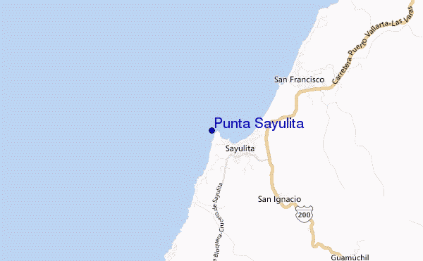 mapa de ubicación de Punta Sayulita