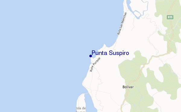 mapa de ubicación de Punta Suspiro