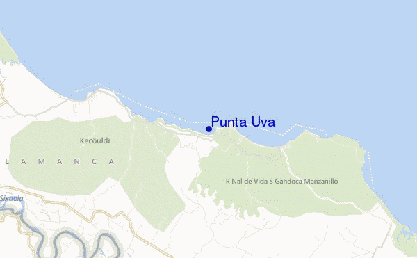 mapa de ubicación de Punta Uva