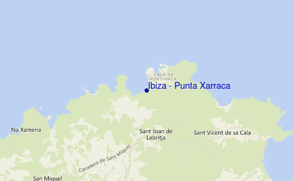 mapa de ubicación de Ibiza - Punta Xarraca