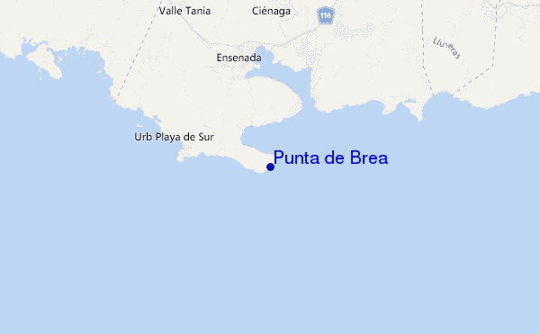 mapa de ubicación de Punta de Brea