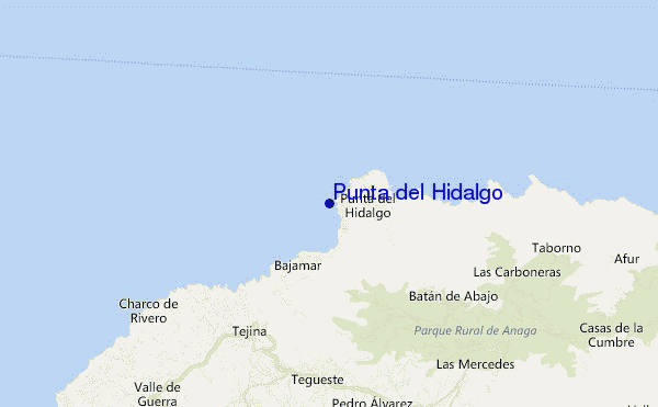 mapa de ubicación de Punta del Hidalgo