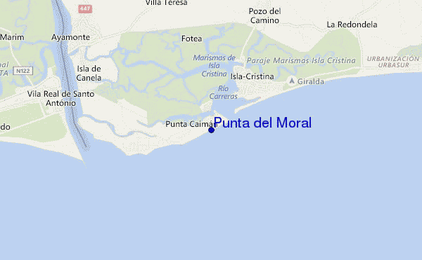 mapa de ubicación de Punta del Moral