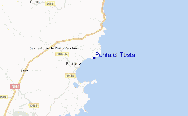 mapa de ubicación de Punta di Testa