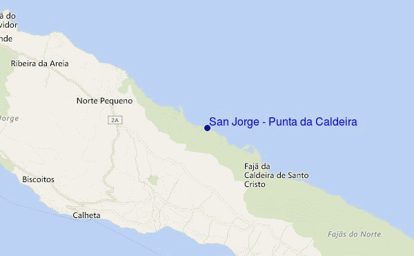 mapa de ubicación de San Jorge - Punta da Caldeira