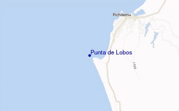 mapa de ubicación de Punta de Lobos
