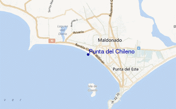 mapa de ubicación de Punta del Chileno
