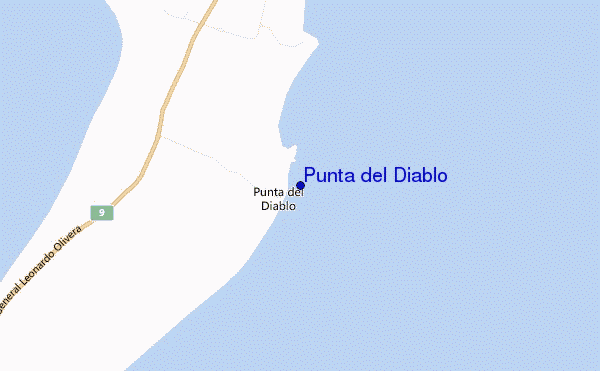 mapa de ubicación de Punta del Diablo