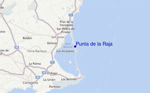 Punta de la Raja Location Map