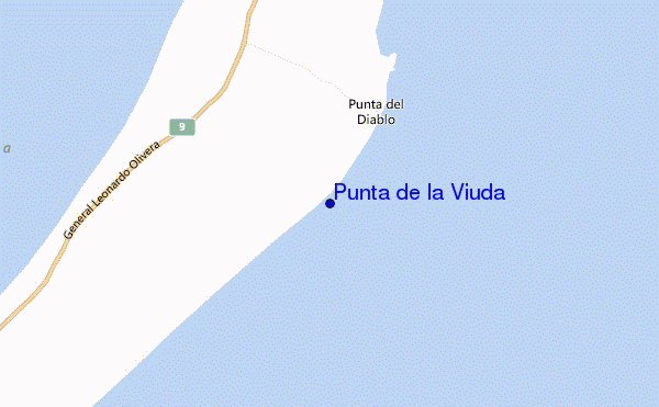 mapa de ubicación de Punta de la Viuda