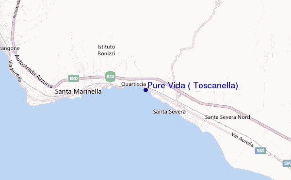 mapa de ubicación de Pure Vida ( Toscanella)