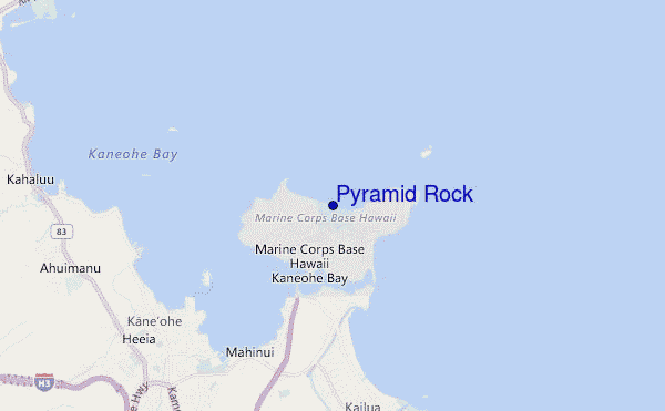 mapa de ubicación de Pyramid Rock