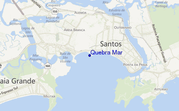 mapa de ubicación de Quebra Mar