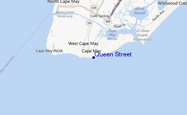 mapa de ubicación de Queen Street