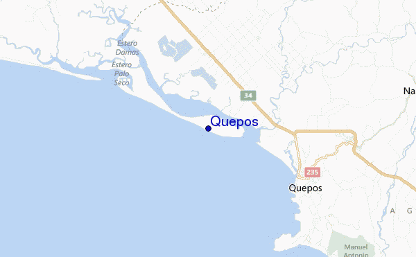 mapa de ubicación de Quepos