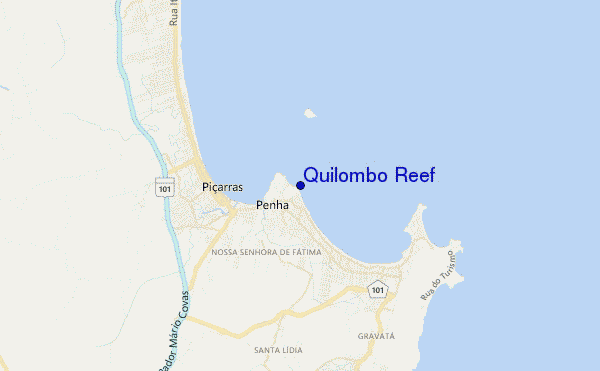 mapa de ubicación de Quilombo Reef