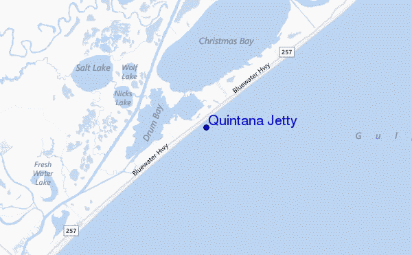 mapa de ubicación de Quintana Jetty
