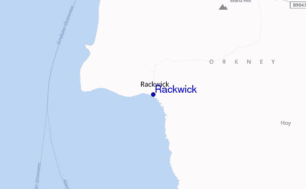 mapa de ubicación de Rackwick