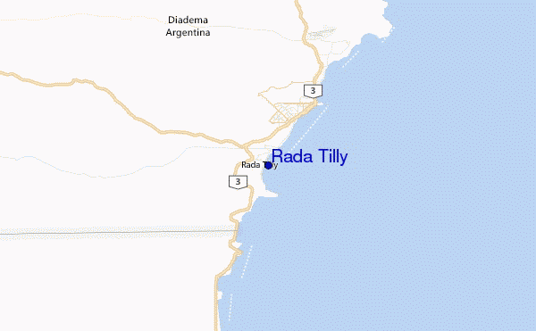 Rada Tilly Location Map
