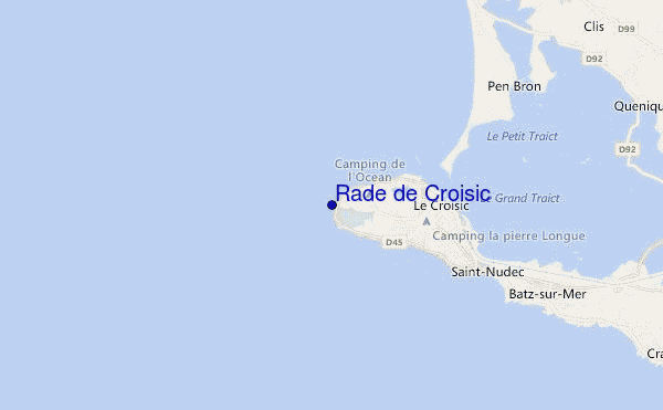 mapa de ubicación de Rade de Croisic